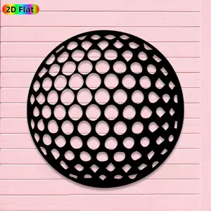 1pc Minimalist Golf Ball Metal Wall Art, Minimalist Golf Ball Statue Mural, Iron Craft, Perfect for Living Room, Garden, Indoor/Outdoor Decor, Silhouette Wall Decor, Intricate Craftsmanship, Christmas Decor, Ideal Gift for Golf Enthusiasts