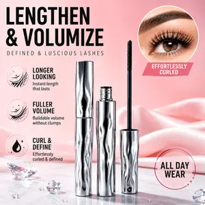 Ultimate Length & Curl Mascara Set, Material Mascara Tubing, Made with Spiral-Threaded Brush, Smudge Proof, Non Clumping, Long Lasting and Waterproof