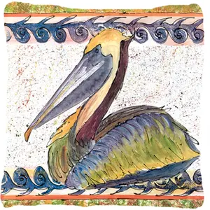 Carolines Treasures  14 x 14 in. Bird - Pelican Decorative Fabric Pillow