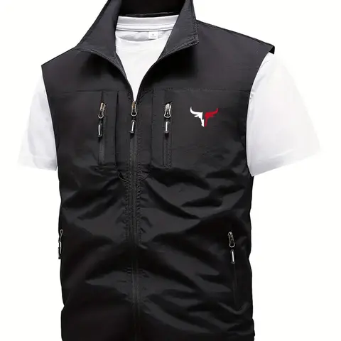 Men's Fishing Vest, Outdoor Hiking Camping Tactical Vest, Multi-Functional Summer Workwear Photography Vest, All Seasons Wear