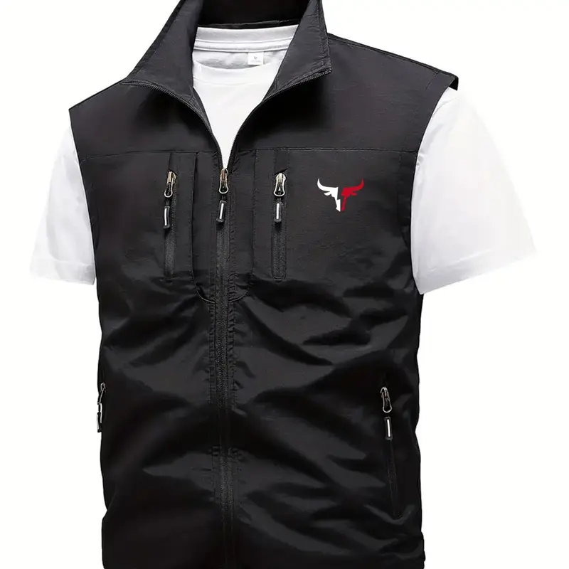 Men's Fishing Vest, Outdoor Hiking Camping Tactical Vest, Multi-Functional Summer Workwear Photography Vest, All Seasons Wear