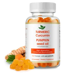 Green Pigeons Pumpkin Seed Oil & Turmeric Curcumin Gummies | Joint Health Supplement for Mobility & Joint Pain | With 95% Curcumin, Combined with Black Pepper, Saw Palmetto & Pumpkin Seed Oil