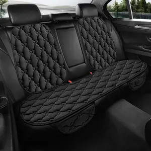 Car Rear Seat Cover, 1 Count Universal Car Rear Seat Protective Cushion Cover & 2 Counts Rear Backrest Cushions, Hand Embroidered Polyester Anti-dirty Seat Cover