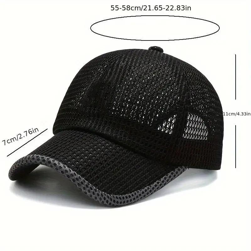 2 Pack Men’s Summer Hat – Breathable Mesh Baseball Cap with Sun Visor for Fishing, Outdoor & Sports