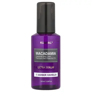 Kundal Macadamia Ultra Hair Serum, Amber Vanilla, 3.38 fl oz (100 ml)