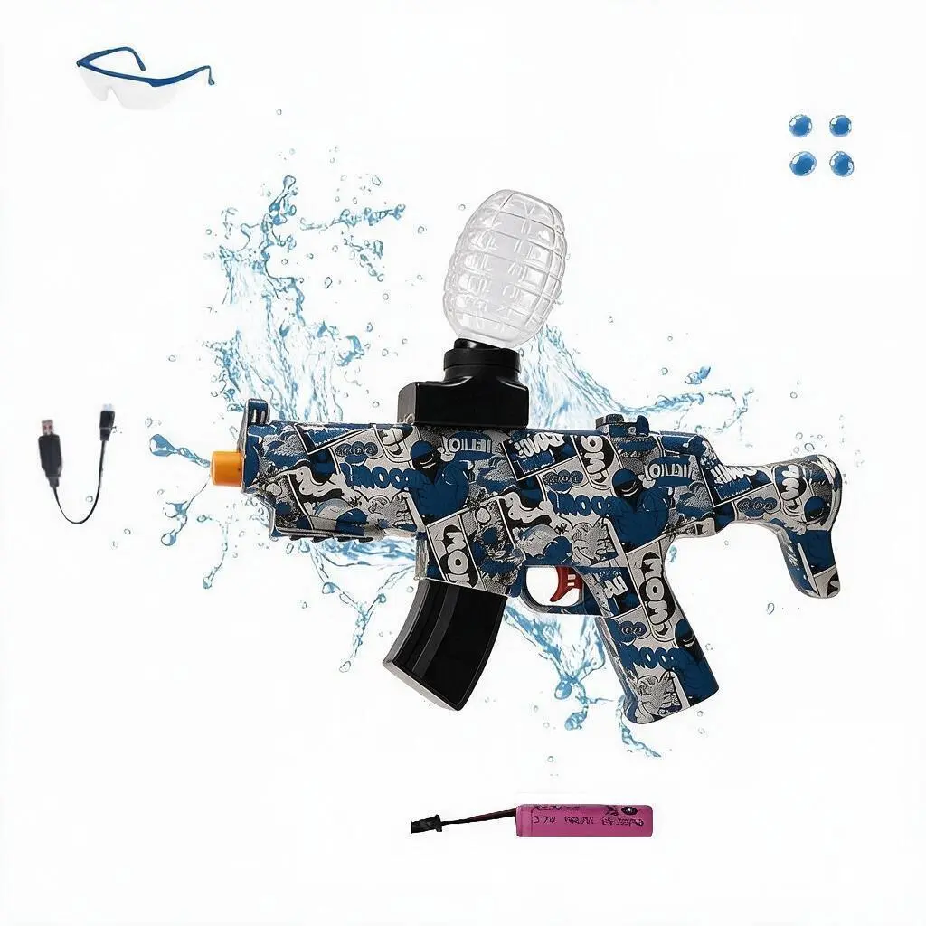 Small Size Graffiti Style Toy Blaster, Outdoor Sports Interactive Game Toy with Protective Glasses, Portable Design, Long Battery Life - Suitable for Outdoor And Indoor Team Collaboration Game Toys. Halloween, Christmas, Birthday Party Gifts, Ages 14+.