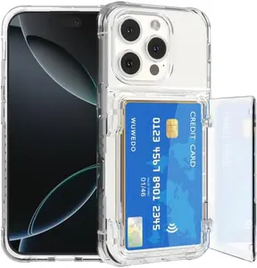 Transparent photocard phonecase clear phonecase with photocard holder with flip open card holder with Flip Large Cards Slot Holder for iphone11 12 13 14 15 series for Samsung S24 S23 Ultra Kpop Screen Protector