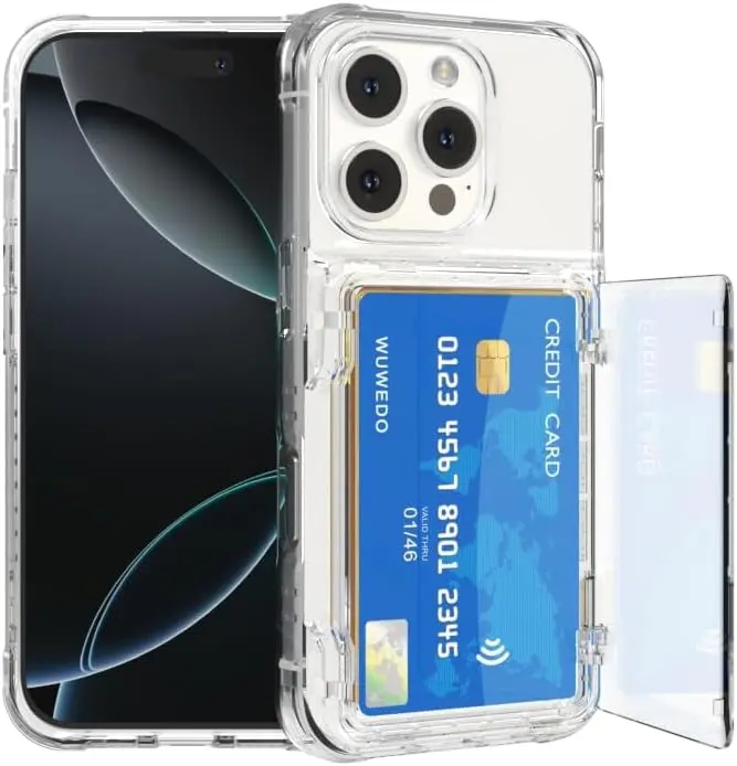 Transparent photocard phonecase clear phonecase with photocard holder with flip open card holder with Flip Large Cards Slot Holder for iphone11 12 13 14 15 series for Samsung S24 S23 Ultra Kpop Screen Protector