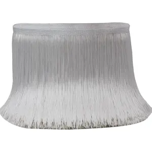 10 Yards of 8" White Fringe Trim Tassel Sewing Trim for Clothes Accessories Latin Wedding Dress DIY Lamp Shade Decoration