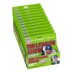 Big League Chew Sour Apple, 12 Count Snack Gum