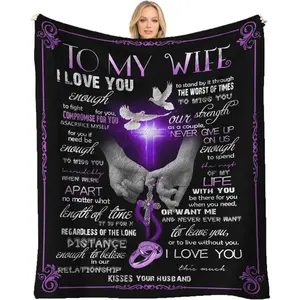 Gifts for Wife Blankets from Husband to My Wife Blanket Wedding for Her Christmas Valentines Birthday Gifts Soft Throws Blanket for Women