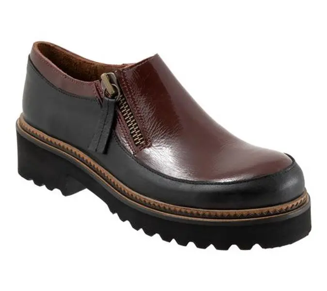 Bueno Women's Amelia Leather Side-Zip Loafer