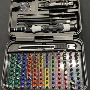 【TikTokShopHolidayHaul】132 In 1 Precision Screwdriver Hardware Set, Magnetic Screwdriver Tool Set with 108pcs Bits, Multipurpose Screwdriver Tool Kit for Repairing Phone, Heavy Duty Industrial Tools, Precision Ratchet Screwdriver