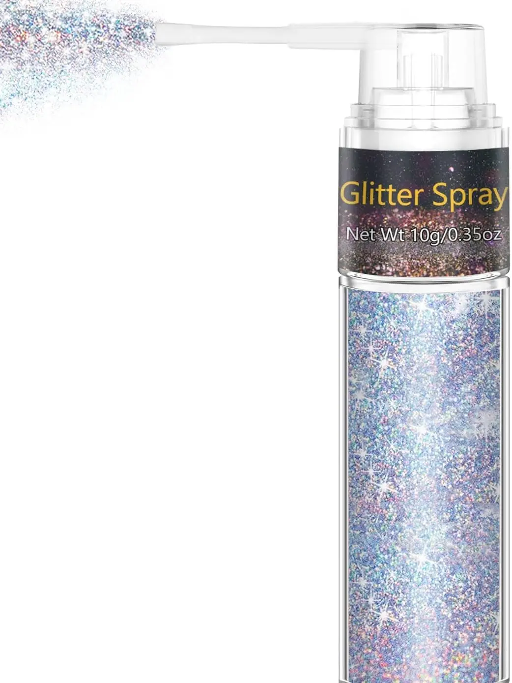 Hair and Body Glitter Spray, Glint-Rainbow Hair Glitter Extra Fine Face Shimmer Powder for Clothes, Festival Loose Sparkle Powder for Rave Clothes Nail Art Easter Halloween Crafts (Glint-Rainbow)