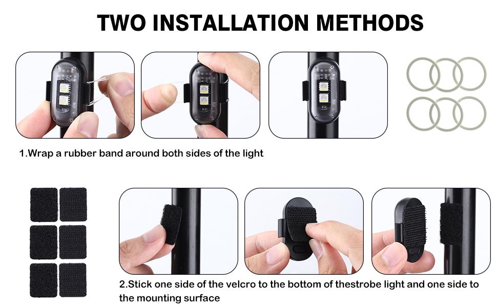 Car LED Light - 8-Color Warning Light Rechargeable Wireless Car Light with Remote Control, Decorative Light for Motorcycle Truck, IP65 Waterproof
