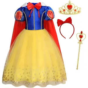 P-GCS023    Princess Dress Up for Girls Halloween Costume for Girl Dress Up Clothes Toddler Kids Outfit with Accessories