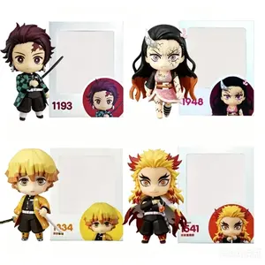 Demon Slayer Action Figure Kamado Tanjiro Nezuko Figures Anime 10cm Agatsuma Zenitsu Tomioka Giyuu Figurine Movable Model Toys