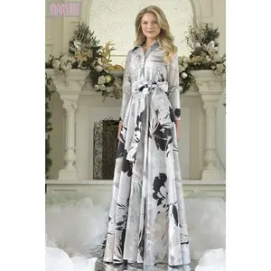 Marsoni by Colors -MV1367 Printed A-line Evening Gown