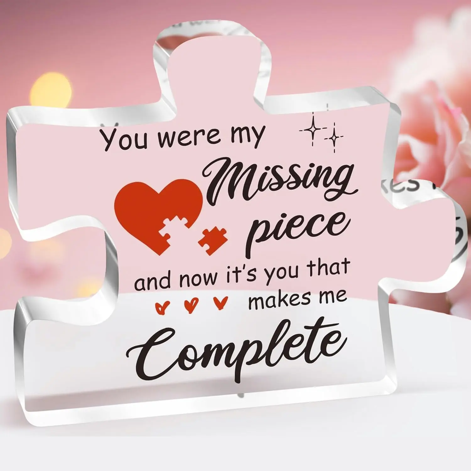 Valentines Day Gifts for Her/Him, Gifts for Boyfriend Girlfriend -  Puzzle  Engraved Plaque Valentines Day Gifts, Birthday, Christmas, Anniversary, Valentines Day Gifts for Husband, Wife