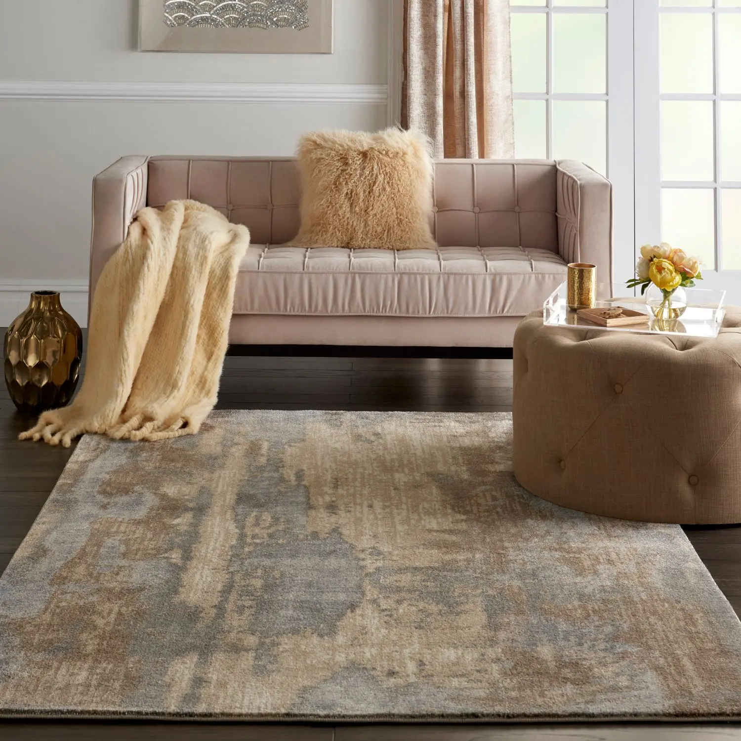 Nourison Home Moroccan Celebration KI386 Indoor Area Rug - Contemporary Home Decorative Rug with Abstract, Dramatic Distressed Designs, Durable Earth Tones, Easy Care, Adapts Beautifully for Living Spaces, Indoor Use, Moroccan Vibe