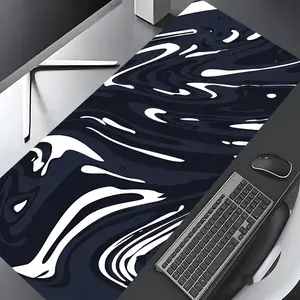 Abstract Liquid Swirl Pattern Mouse Pad, Rectangle Gaming Mouse Pad, Non-slip Rubber Pad, Desk Decoration for Home, Office, Laptop, Desktop Computer