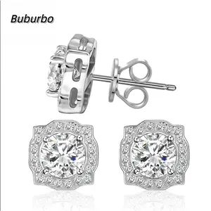 【Must be】Luxury Moissanite Stud Earrings, S925 Sterling Silver Round VVS Synthetic Diamond Earrings, Perfect Birthday Mother's Day Christmas Gift for Men Women, Ideal for Wedding & Daily Wear