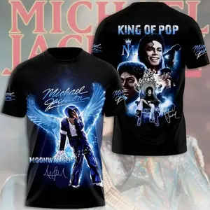 King Of Pop King Of The World Michael Jackson 3D T-Shirt AOP All Over Print