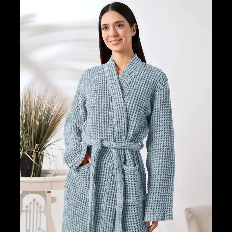 Organic Cotton Unisex Waffle Robe, Pure Cotton Bathrobe, Waffle Robe Bridesmaid, %100 Turkish Handmade Robe Soft Womenswear Organic Cotton Unisex Waffle Robe, Pure Cotton Bathrobe, Waffle Robe Bridesmaid, %100 Turkish Handmade Robe Soft Womenswear