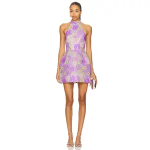 Bronx and Banco Deirdre Mini Dress in Lilac Multi