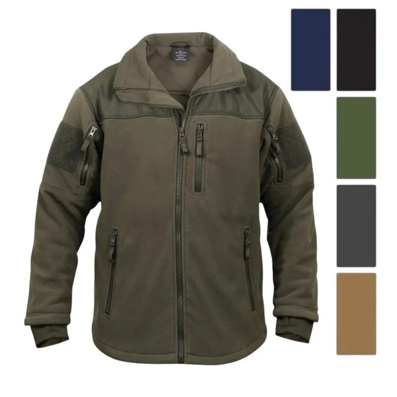 ROTHCO Men's Spec Ops Tactical Fleece Jacket - Cold Weather Full-Zip Menswear Top with Thumbhole Sleeves & Pockets, Tops, Coats, Zipper, Basics, Fashion, Outdoor, Drawstring, Zip Closure, Christmas, Ios Certified, Preppy, Street, Work