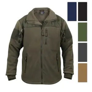 Rothco Men's Spec Ops Tactical Fleece Coat - Long-Sleeve Polyester Thermal, ISO Certified, Cold Weather Casual Plain Outdoor Wear, Utility Pockets, Zipper Closure, Standard Length Menswear Top