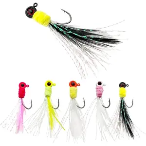 20 count Crappie Jigs Heads Crappie Jig with  1/8oz Jig Heads Kit for Crappie Bass Trout Walleye(1/8 Oz 20 count)