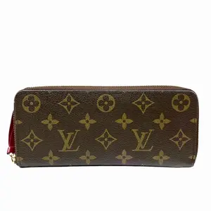 Pre-owned Louis Vuitton Canvas Small Leather Goods Portefeuille Clemence Monogram Long Wallet