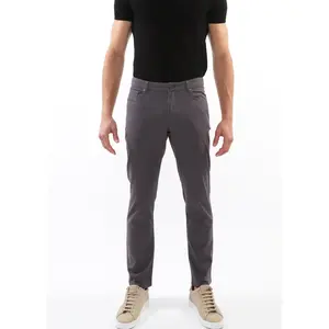 ANTHRACITE WASHED STRETCH TWILL WOVEN 5-POCKET JEANS PM-3048