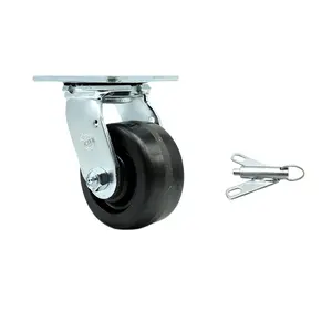 Service Caster MCM-SCC-30CS420-PHR-BSL Replacement for McMaster Carr Caster 30305T541 - Swivel Top Plate Caster with 4 in. Black Phenolic Wheel & Bolt on Swivel Lock - 800 lbs Capacity per Caster