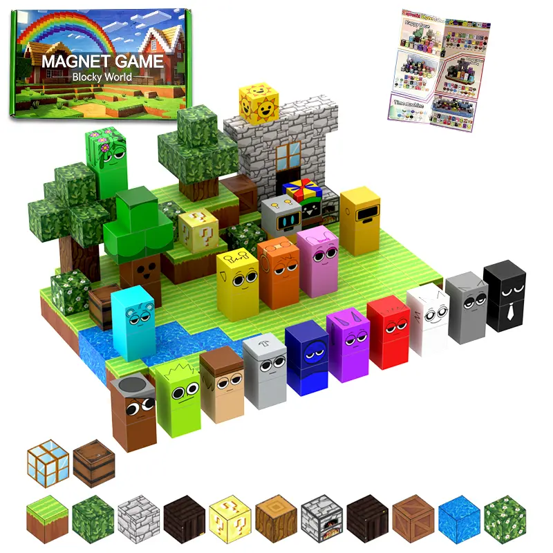 Magnetic Building Blocks 299PCS for Kids Ages 3+, Sprunky Magnetic Blocks STEM Educational Building Toys, Strong Magnets Creative Character Construction Set, 3D Magnetic Blocks Creative Building Toys Toddler Educational Toys for Boys Girls