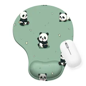 Cute Panda Design Silicone Wrist Support Mouse Pad - 8.98*7.56inches - Perfect for Home and Office Use - Great Gift Idea for Friends and Family - Ergonomic Comfort for Daily Work Tasks - Desk Accessories