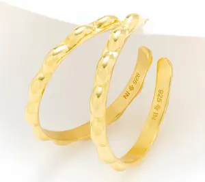 Sophie Blake Selena 1.5" Hoops, Sterling Or 14K Plated 13.27g