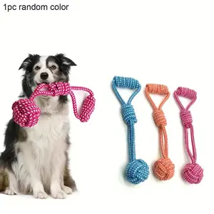 Durable Dog Rope Toy with Ball – All-Breed Chew and Tug Plaything