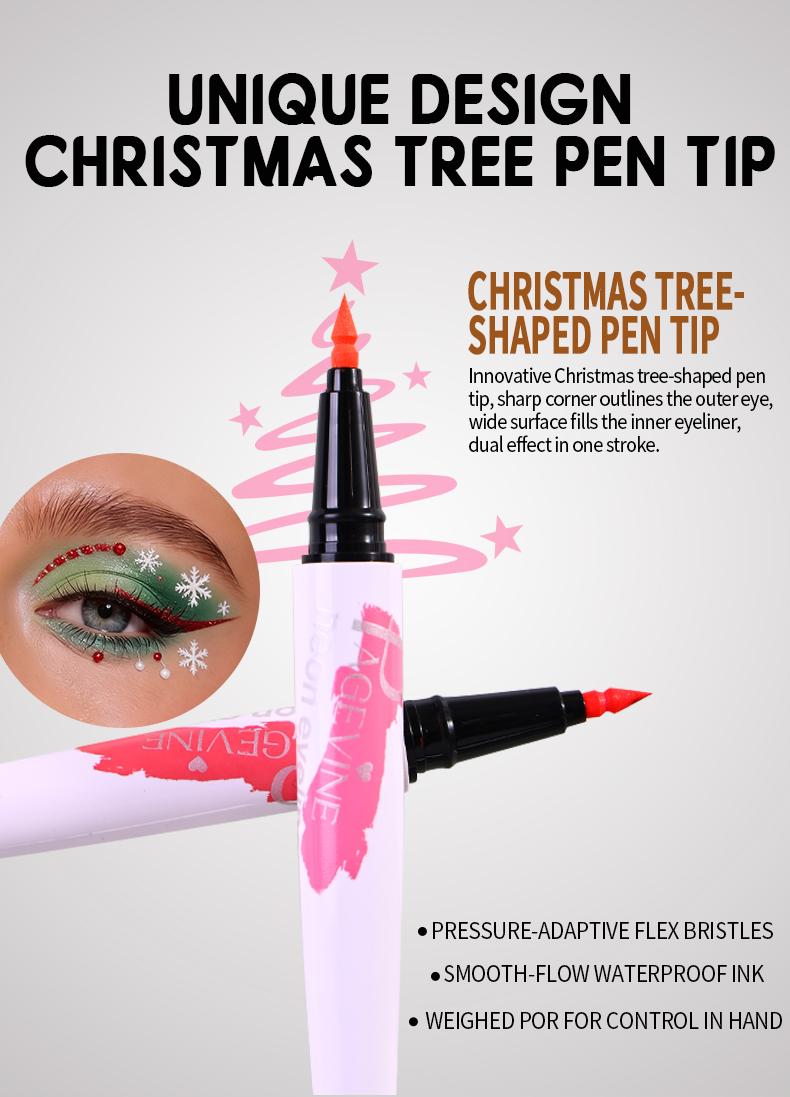 8 Color Liquid Eyeliner Set, Waterproof Smudge Proof Matte Eyeliner with Christmas Tree Tip, Quick Dry Smooth Ink, Long Lasting No Crease, Neon Liner for Bold Graphic & Winged Eye Looks, Perfect for Daily, Festival & Party Makeup        ， 。