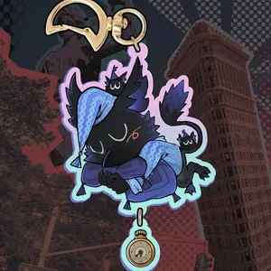 Deadlock Rem Keychain Charm | Linking Color Gradient Acrylic