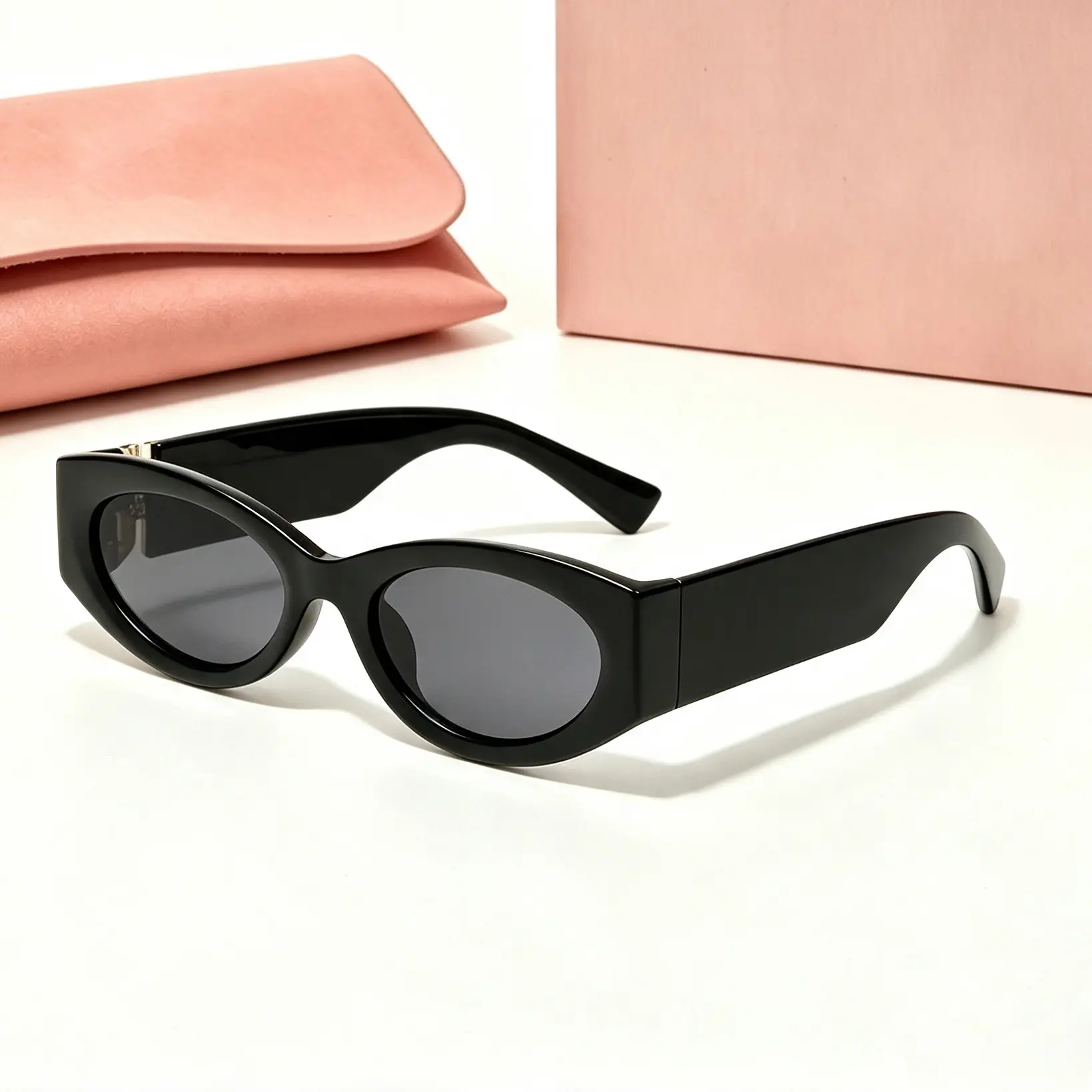Unique Oval Cat Eye Sunglasses for Women Men Stylish Retro Y2K Style Sun Glasses UV400 Protection Designed for Daily Outfits, Travel and Fashion Looks