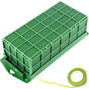 Floral Foam Cage, Dry Flower Cage Holders, Green Foam Cage Blocks for Fresh Flower Arrangements Decoration, Wedding, Interior and Garden