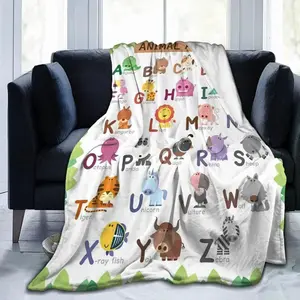 Soft Comfortable Funny Throw Blanket Alphabet Lore Flannel Anime Cartoon Micro Suitable For Sofa Living Room Throws All Season Lightweight