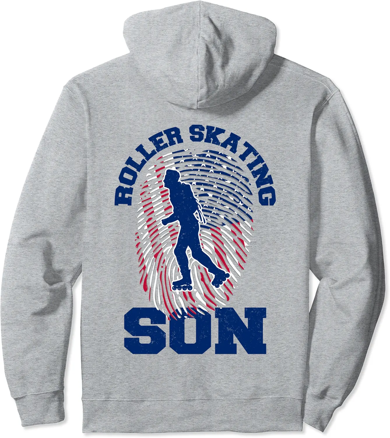 American Flag Fingerprint Patriotic Sport Roller Skating Son Pullover Hoodie - Anarosavill Shop 34B0C6WDYHDM