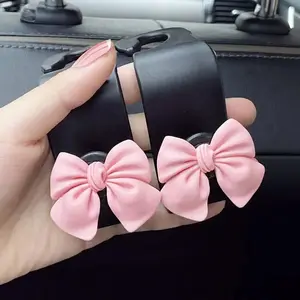 Car Seat Back Hook, Cute Bowknot Decor Car Seat Back Hanger, Multifunctional Car Interior Accessories for Women & Girls