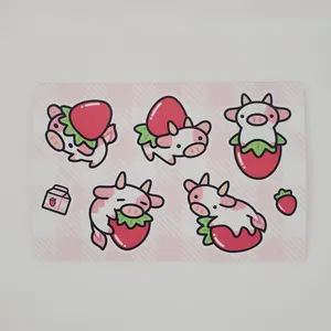 Strawberry Cow Sticker Sheet