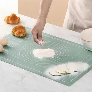 Silicone Baking Mat & Rolling Pin Set, 1 Set Non-slip Baking Mat & Rolling Pin, Kitchen Baking Utensils, Baking Tools for Home Use