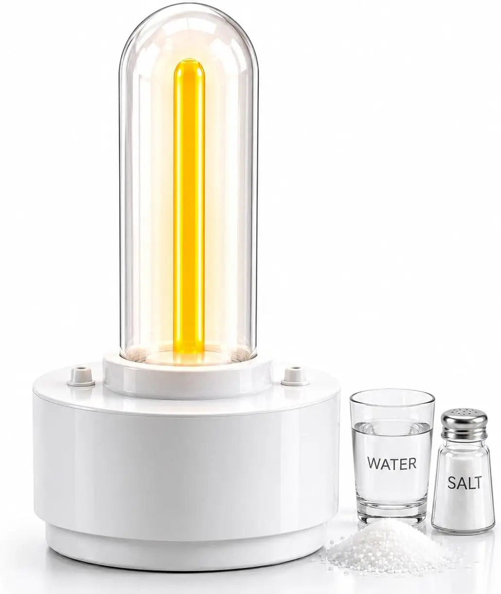 Salt Water Activated Emergency Lantern - Portable Battery-Free Survival Camping Gadget with 2 Replaceable Bases, 360-Hour Runtime for STEM Gifts