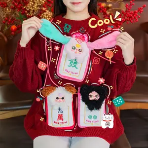 BABYTHREE- MAJIANG BAG series  blind box Mystery Boxes Bag Pendant Bunny Plush Dolls Soft Collectibles